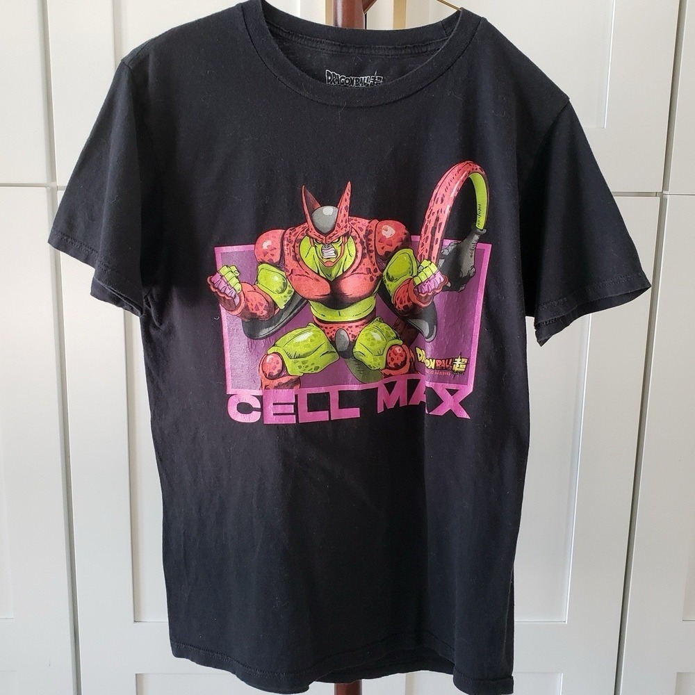 Dragon Ball Super Shirt Mens Small Black Cell Max Anime Graphic Tee Movie